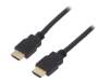 41081, Кабель; HDMI 2.1; вилка HDMI,с обеих сторон; 0,5м; черный, Goobay
