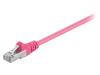 93421 Patch cord; F/UTP; 5e; многопров; CCA; ПВХ; розовый; 0,25м
