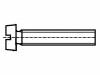 1244256 Винт; M4x10; Головка: цилиндрическая; Шлиц: прямой; Норма ISO:1207