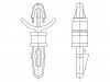 8G813V40861 Дистанц PCB; полиамид 66; Дл: 11,1мм; защелка / защелка; UL94V-0