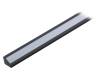 CORNER10 C/U BK 1M SET STD, Профиль для LED модулей; молочный; угловой; черный; L: 1м; 30/60°, TOPMET