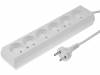 PS-660-10.0, Сетевой удлинитель; Гнезда:6; ПВХ; белый; 2x1мм2; 10м; 10А, JONEX