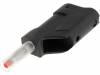 R8-104-BLACK, Вилка; "банан" 4мм; 10А; 60ВDC; черный; 58,5мм; Монтаж: на кабель, SCI