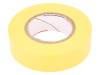 N-12 PVC TAPE 19MMX20M YELLOW, Лента: электроизоляционная; W:19мм; L:20м; D:0,15мм; желтый; 220%, PLYMOUTH