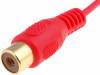 RCA-GN/RD, Кабель; гнездо RCA, провода; 0,2м; красный, 4CARMEDIA