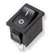 RND 210-00549, Power Rocker Switch, Black, On-Off, RND Components