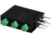 L-7104SA/3GD LED; в корпусе; Кол-во диод:3; 3мм; THT; зеленый; 12-30мкд; 40°