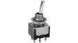 M2024SS4W01 Miniature Toggle Switch, On-On-On, Soldering Lugs