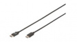 AK-300138-030-S Cable USB-C Plug - USB-C Plug 3m Black