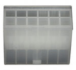 1-1586000-2, Male contact housing for cable 2x6P, TE Connectivity