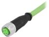 21349300477020, Вилка; M12; PIN: 4; "мама"; код D-Ethernet; 2м; изоляция: TPU; прямой, Harting
