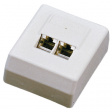 JE808 Surface-mounted socket 2x RJ45 Cat.5 shielded