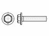 1346040 Винт; с юбкой; M4x12; Головка: шестигранная; Шлиц: нет; сталь; цинк