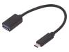 50485, Кабель; USB 3.0,USB 3.1; гнездо USB A, вилка USB C; 200мм, QOLTEC