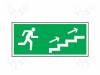 5E150/300PS, Эвакуационный знак; W: 150мм; H: 300мм; PS; фотолюминесцентные, ANRO