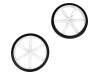 WHEEL 80?10MM PAIR WHITE, Колесо; Диам.вала:3мм; Ось: D-образный профиль; белый; резина, POLOLU