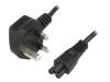 KAB-UK-M3-1.5-BK, Кабель; BS 1363 (G) вилка, IEC C5 "мама"; 1,5м; черный; ПВХ; 13А, ESPE