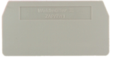 1608770000, ZAP/TW2DB Partition plate 30.5x2x66mm Dark Beige, Weidmuller