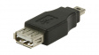 VLCP60902B Adapter USB Mini 5-Pin Plug - USB-A 2.0 Socket Black