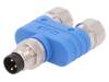 T4081112003-000, Тройник; М8 "папа",2 М8 "мама"; PIN:3; Y; IP67; Полярность: A, TE Connectivity