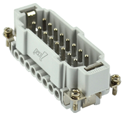 JNEM 16 N, male insert, 32 poles + PE (2 inserts), ILME