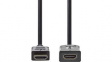 CVGP34090BK20 HDMI Cable with Ethernet M-F HDMI Plug - HDMI Socket 2m