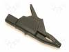 AK2B2540I SW, Crocodile clip; 34A; black; Grip capac: max.30mm; Socket size:4mm, Hirschmann