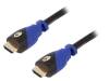 72319 Кабель; HDMI 2.0; вилка HDMI, с обеих сторон; 3м; черно-синий