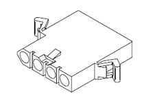 1991-04R1 / 1909-1042, Receptacle housing 1x4P, Molex