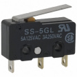 SS-5GLT Микровыключатель 3 AAC 4 ADC Плоский рычаг Щелчковый переключатель 1 переключающий (CO)