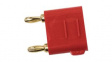 BU-P2035-2 Banana Plug, Red, 5A, 2.5kV, Gold