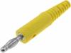 FK82SNI/GE, Вилка; "банан" 4мм; 10А; 60ВDC; желтый; Диам.кабеля макс:2,8мм, Schutzinger