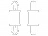 8G808V40187 Дистанц PCB; полиамид 66; Дл: 6,4мм; защелка / защелка; UL94V-2