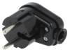 WT-16 K2 CZ, Разъем: питания AC; вилка; Конфиг.выводов:2P; черный; 250ВAC; 16А, TIMEX-ELEKTRO