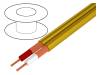 C121 YELLOW, Провод: микрофонный; 2x0,25мм2; желтый; OFC; ПВХ; -15?70°C; 4,5x9мм, Tasker