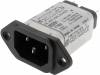 6609001-4, Разъем: питания AC; IEC 60320; C14 (E), с фильтром; гнездо; "папа", TE Connectivity