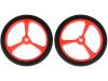 POLOLU WHEEL 40?7MM - RED, Колесо; Диам.вала:3мм; Ось: D-образный профиль; красный; резина, POLOLU