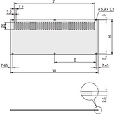 30849-023, Rear panel 3 HE 84 TE, Schroff