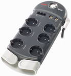 PH6VT3-GR, SurgeArrest Home 6 Protective contact 2.4 m, APC