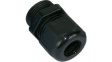 HSK-K, Black M12, 3-6.5mm Cable Gland, M12, 3...6.5 mm, Polyamide 6, Black