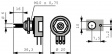 PD210-4B-MB (10 KOHM, 2 W) Потенциометр 10 kΩ линейный ± 5 %