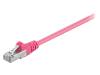 93410 Patch cord; SF/UTP; 5e; многопров; CCA; ПВХ; розовый; 0,5м
