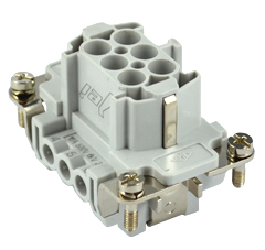 JNEF 06, female insert, 6 poles + PE, ILME