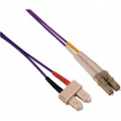 LCSCOM3DPU2 FO cable 50/125um OM3 LC/SC 2 m Violet