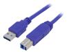 CCP-USB3-AMBM-6 Кабель; USB 3.0; вилка USB A,вилка USB B; позолота; 1,8м; синий