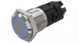 82-4152.1124 Illuminated Pushbutton 1CO, IP65/IP67, LED, Blue, Momentary Function