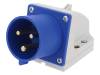 523-6, Разъем: питания AC; гнездо; "папа"; 32А; 230ВAC; IEC 60309; IP44, PC Electric