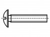 1486624 Винт; M4x16; Головка: сферическая; прямой; сталь; 1,1мм