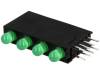 L-710A8SB/4GD LED; в корпусе; Кол-во диод:4; 3мм; THT; зеленый; 8-25мкд; 40°