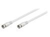 50741, Кабель; 75Ом; 10м; вилка F, с обеих сторон; белый, Goobay